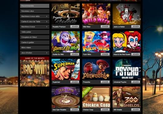 Les differents jeux de casino disponibles sur le net